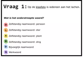 Voorbeeld - Loopspel woordsoorten - Voorblad