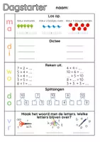 Voorbeeld - Dagstarters leerjaar 2 - Voorblad