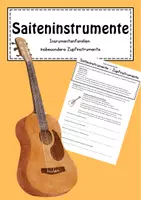 Vorschau - Arbeitsblätter - Zupfinstrumente Arbeitsblatt - Deckblatt