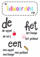 Voorbeeld - Wandplaten woordsoorten - Pagina 1