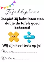 Voorbeeld - Tafeldiploma - Voorblad