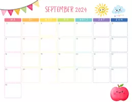 Voorbeeld - Maandkalender 2024-2025 - Pagina 1