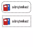 Voorbeeld - Labelkaartjes schriftenkast/materiaal - Pagina 1
