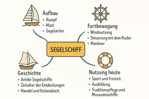 Vorschau - Arbeitsblätter - Arbeitsblätter zum Thema "Wie funktioniert ein Segelschiff?" + Lösung & MP3 + Mindmap + Infografik - Seite 2