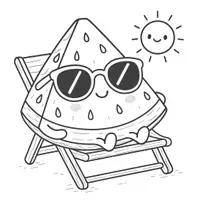 Vorschau - Mal- und Bastelvorlagen - Sommer Früchte Ausmalbilder (50 Malvorlagen) inkl. Stundenentwurf (PDF) - Seite 1