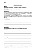 Vorschau - Arbeitsblätter - Arbeitsblatt: Lösen von Tinte in Wasser (bearbeitbar) - Deckblatt