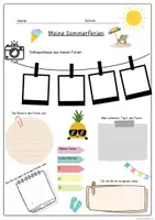 Vorschau - Arbeitsblätter - Meine Sommerferien AB - Deckblatt