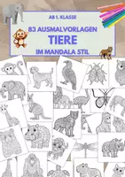 Vorschau - Mal- und Bastelvorlagen - 83 Tier-Mandalas – Ausmalpaket mit Tieren im Mandala-Stil 🐾 - Deckblatt