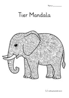 Vorschau - Mal- und Bastelvorlagen - 83 Tier-Mandalas – Ausmalpaket mit Tieren im Mandala-Stil 🐾 - Seite 1