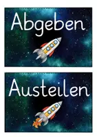 Vorschau - Bildkarten - Wichtige Aushänge im Weltraumlook Classroom Management - Seite 3