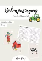 Vorschau - Arbeitsblätter - Rechenspaziergang Subtraktion mit ZÜ (ZR 100) - Deckblatt