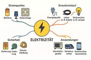 Vorschau - Arbeitsblätter - Arbeitsblatt zum Thema "Elektrizität" + Onlineübung & MP3 + Mindmap + Infografik - Seite 3