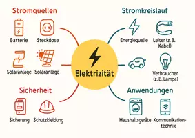 Vorschau - Arbeitsblätter - Arbeitsblatt zum Thema "Elektrizität" + Onlineübung & MP3 + Mindmap + Infografik - Seite 2