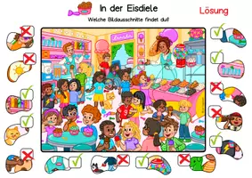 Vorschau - Arbeitsblätter - Sommer Suchbild, Wimmelbild, Bilder suchen (Vorschule, Klasse 1, 2, DaZ, DaF) - Seite 2