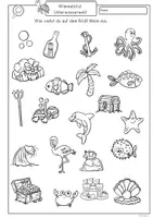 Vorschau - Arbeitsblätter - Sommer Wimmelbild mit Arbeitsblättern Unterwasserwelt (Meer) Klasse 1, 2, 3, 4, 5, - Seite 3