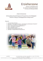 Vorschau - Stundenentwürfe - Unterrichtssequenz: Scheunpflug - Sozialökologische Perspektive in der Pädagogik – Theorie in Bezug zu pädagogischem Alltag setzen - Deckblatt