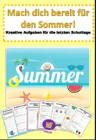 Vorschau - Arbeitsblätter - Schuljahresende: Mach dich bereit für den Sommer - Deckblatt