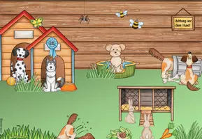 Vorschau - Fördermaterial/Inklusion - Wimmelbild Hundewiese plus Arbeitsaufträge - Seite 2
