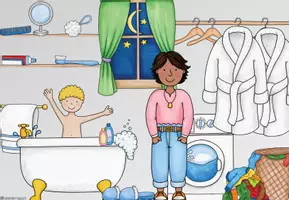 Vorschau - Fördermaterial/Inklusion - Wimmelbild Badezimmer plus Arbeitsaufträge - Seite 2