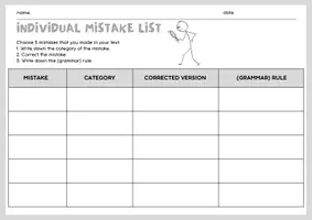Vorschau - Arbeitsblätter - Individual mistake list - Seite 3