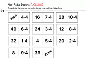 Vorschau - Unterrichtsreihen - 4er-Reihe Einmaleins Domino (Mathe Klasse 2-3) - Seite 2