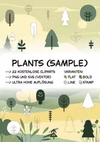 Vorschau - selbst erstellte Cliparts/Grafiken - Pflanzen (Testpaket) - ClipArt Paket - Deckblatt
