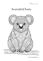 Vorschau - Arbeitsblätter - 20 Koala Mandalas – 20 Ausmalbilder ab der 1. Klasse 🐨🎨 - Seite 1