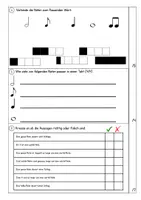 Vorschau - Test - Musiktest Rhythmusdiktat, Notenwerte, C-Dur Tonleiter - Seite 2