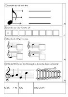 Vorschau - Test - Musiktest Rhythmusdiktat, Notenwerte, C-Dur Tonleiter - Seite 3