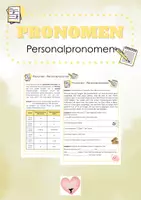 Vorschau - Arbeitsblätter - Pronomen - Personalpronomen - Deckblatt