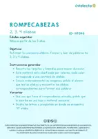 Vista previa - Tarjetas / Manipulativos - Rompecabezas Montessori 2,3,4 sílabas Intelecta - página 2