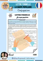 Vista previa - Hojas de trabajo - LETTRE FORMELLE – LA SOUPE POPULAIRE (Conjugaison) - Portada