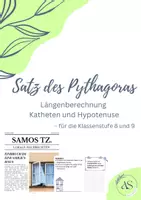 Vorschau - Arbeitsblätter - Problemorientierte Längenberechnung zum Satz des Pythagoras - Deckblatt