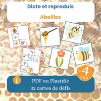 Aperçu - Apprentissages en autonomie - Le jeu dicte et reproduis sur les abeilles - Page de couverture