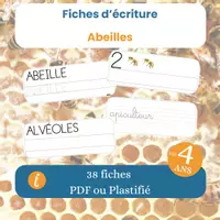 Aperçu - Apprentissages en autonomie - Les fiches d'écriture des abeilles - Page de couverture