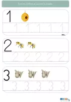 Aperçu - Apprentissages en autonomie - Les fiches d'écriture des abeilles - Page 3