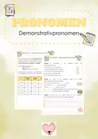 Vorschau - Arbeitsblätter - Pronomen - Demonstrativpronomen - Deckblatt