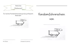 Vorschau - Arbeitsblätter - Kondomführerschein - Deckblatt
