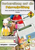 Vorschau - Arbeitsblätter - Fahrradprüfung Vorbereitung – Verkehrsregeln & Sicherheit für Kinder - Deckblatt