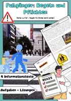 Vorschau - Arbeitsblätter - Fußgänger Grundschule: Regeln und Pflichten - Deckblatt