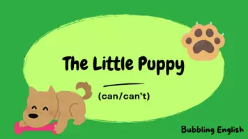 Προεπισκόπηση - Flashcards - The Little Puppy: A flipbook presenting can/can't! - Εξώφυλλο