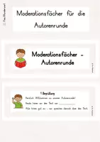 Vorschau - Anderer Materialtyp - Moderationsfächer für die Autorenrunde Klasse 1-4 (2 Versionen) - Deckblatt