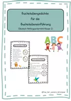 Vorschau - Arbeitsblätter - ABC-Geschichten - Gedichte für die Buchstabeneinführung Klasse 1/2 - Deckblatt