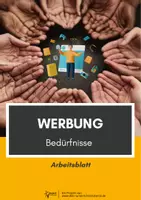 Vorschau - Arbeitsblätter - Werbung und Bedürfnisse - Deckblatt