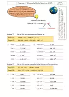 Vorschau - Arbeitsblätter - Potenzen und Wurzeln - wissenschaftliche Notation mit Lösungen AB 05-06 - Seite 2
