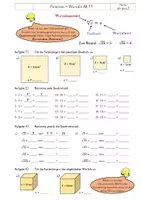 Vorschau - Arbeitsblätter - Potenzen und Wurzeln - Wurzeln mit Lösungen AB 11-13 - Deckblatt