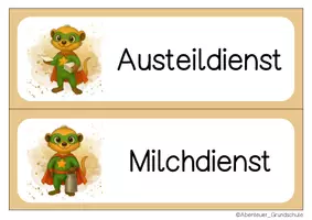 Vorschau - Mal- und Bastelvorlagen - Erdmännchenklasse Klassendienste Klassentier Erdmännchen - Seite 3