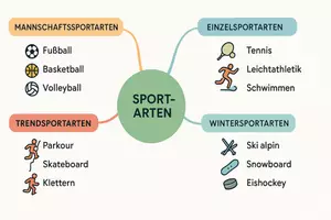 Vorschau - Arbeitsblätter - Arbeitsblatt "Sportarten" + interaktive Lösung & MP3 + Mindmap + Infografik - Seite 2