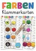 Aperçu - Jeux - Allemand Farben Klammerkarten Deutsch les couleurs en allemand - Page de couverture