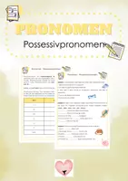Vorschau - Arbeitsblätter - Pronomen - Possessivpronomen - Deckblatt
